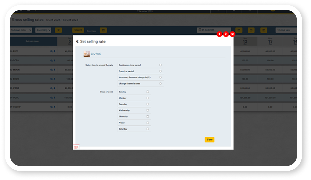 Room pricing with multiple options